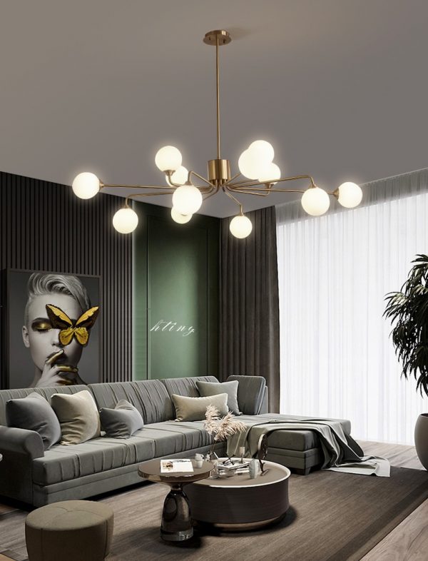 Nordic Simple Magic Bean Lamp Art Bar Lampu Meja Ruang Tamu Kepribadian Kreatif Semua Lampu Gantung Tembaga Lampu Restoran Mewah Lampu Rumah Tangga