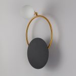 Lampu Dinding Samping Tempat Tidur Ruang Tamu Lorong Retro Kaca Sederhana Kepribadian Cincin Lampu Dinding