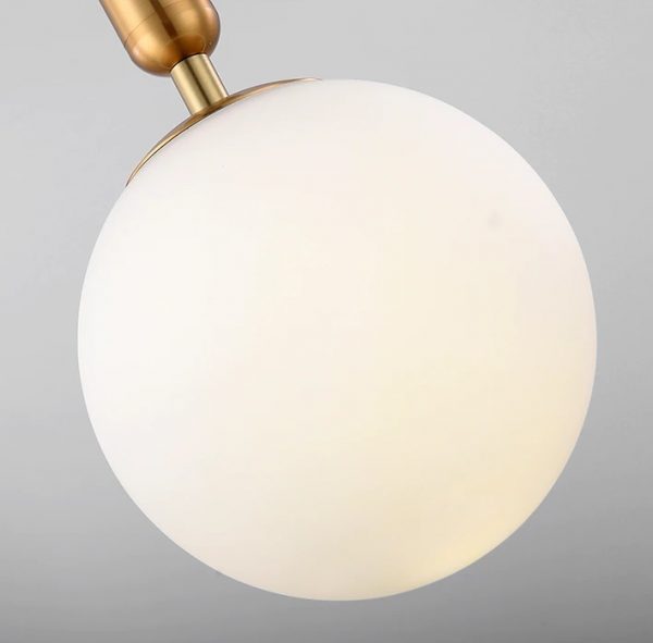 Lampu Kamar Tidur Living Lorong Modern Kaca Bola Wall Sconce Lampu Samping Tempat Tidur Nordic Emas Dekorasi