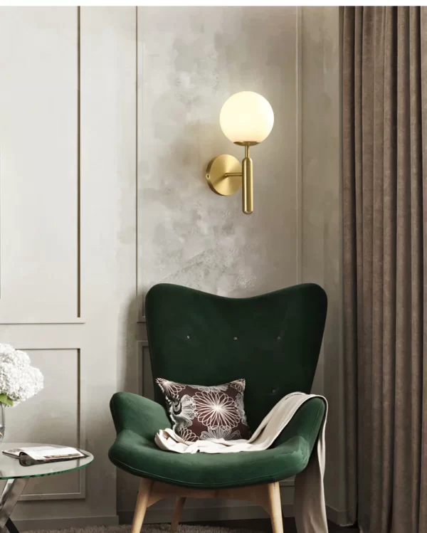 Lampu Kamar Tidur Living Lorong Modern Kaca Bola Wall
