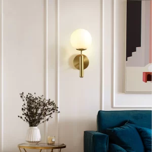 Lampu Kamar Tidur Living Lorong Modern Kaca Bola Wall