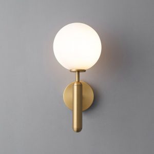 Modern Kaca Bola Wall Sconce Lampu Lampu Kamar Tidur Living Lorong Lampu Samping Tempat Tidur Nordic Emas Dekorasi Rumah Lampu