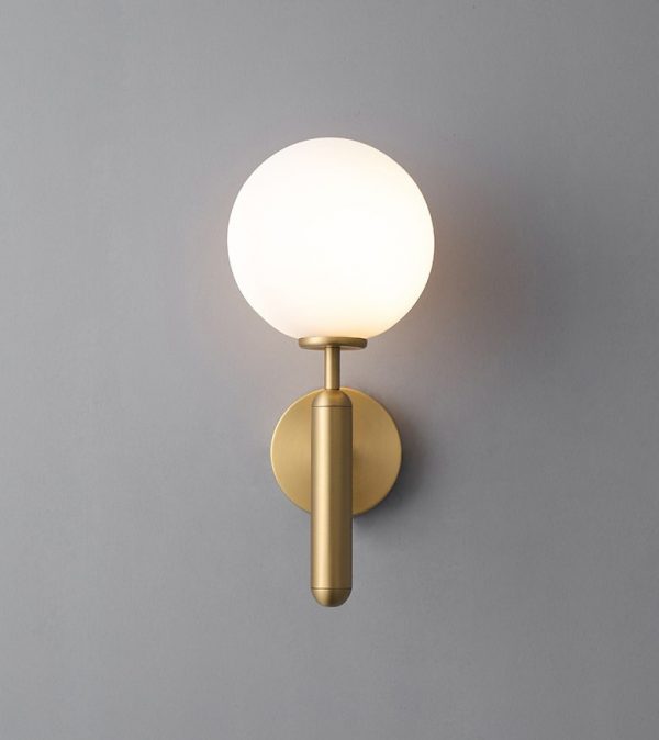 Modern Kaca Bola Wall Sconce Lampu Lampu Kamar Tidur Living Lorong Lampu Samping Tempat Tidur Nordic Emas Dekorasi Rumah Lampu