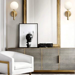 Lampu Kamar Tidur Living Lorong Modern Kaca Bola Wall