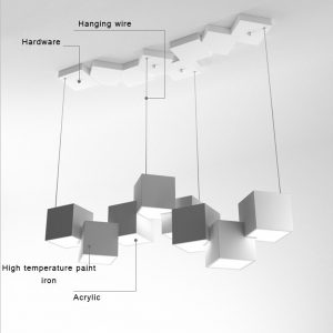 Lampu Gantung Putih Desainer Kepribadian Kreatif interior exterior