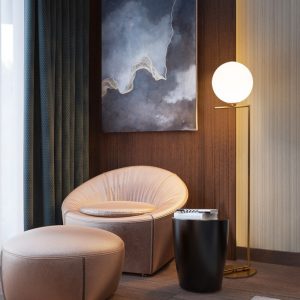 Lampu Lantai Postmodern Kreatif Minimalis Ruang Tamu Belajar Kamar Tidur Model Ruang Desainer Vertikal Kaca Bola Lampu Lantai