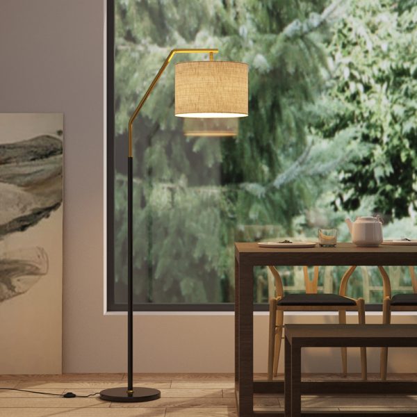 Lampu lantai ruang tamu American light luxury ins style modern minimalis Nordic bedroom net red vertical table lamp