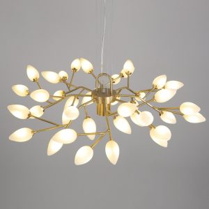 Lampu Gantung Ruang Tamu Kepribadian Seni Semua Lampu Tembaga Gaya Nordic Sederhana Kreatif Kamar Tidur Makan Lampu Kunang-kunang