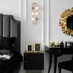 Bola kaca baru Nordic minimalis kreatif dinding latar belakang ruang tamu di atas kamar samping tempat tidur desainer lampu dinding kacang ajaib