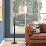 Lampu lantai ruang tamu American light luxury ins style modern minimalis Nordic bedroom net red vertical table lamp