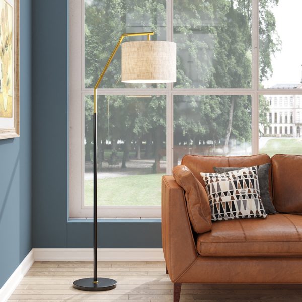 Lampu lantai ruang tamu American light luxury ins style modern minimalis Nordic bedroom net red vertical table lamp