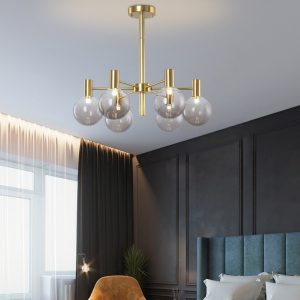 Lampu Gantung Tembaga Nordic Lampu Gantung Ruang Tamu Lampu Modern Minimalis Kreatif Kepribadian Kamar Tidur Makan Kacang Ajaib Lampu Lampu Mewah