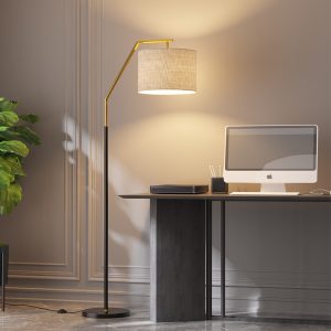 Lampu lantai ruang tamu American light luxury ins style modern minimalis Nordic bedroom net red vertical table lamp
