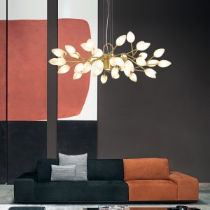 Lampu Gantung Ruang Tamu Kepribadian Seni Semua Lampu Tembaga Gaya Nordic Sederhana Kreatif Kamar Tidur Makan Lampu Kunang-kunang