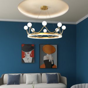 Lampu Gantung LED Kepribadian Kreatif Mahkota Cahaya Mewah Minimalis Ruang Tamu