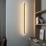 Lampu dinding garis lampu strip panjang lampu kamar tidur instalasi permukaan ruang komersial teras sederhana modern LED lampu samping tempat tidur dekoratif