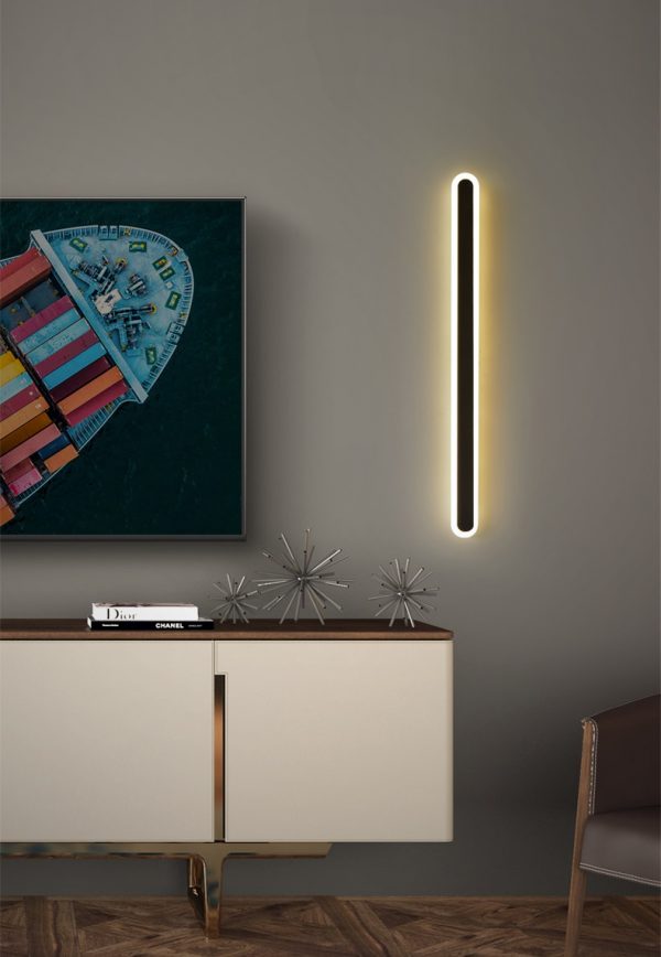 Lampu dinding garis lampu strip panjang lampu kamar tidur instalasi