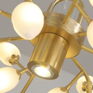 Lampu Gantung Ruang Tamu Kepribadian Seni Semua Lampu Tembaga Gaya Nordic Sederhana Kreatif Kamar Tidur Makan Lampu Kunang-kunang