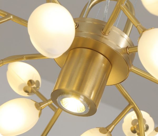 Lampu Gantung Ruang Tamu Kepribadian Seni Semua Lampu Tembaga Gaya Nordic Sederhana Kreatif Kamar Tidur Makan Lampu Kunang-kunang