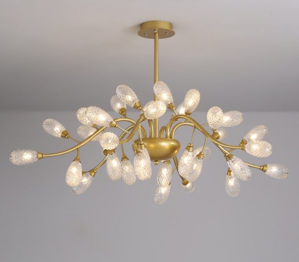 Lampu Gantung Mewah Nordic Minimalis Ruang Tamu Ruang Makan Kamar Tidur Model Buah Emas