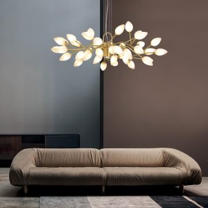 Lampu Gantung Ruang Tamu Kepribadian Seni Semua Lampu Tembaga Gaya Nordic Sederhana Kreatif Kamar Tidur Makan Lampu Kunang-kunang