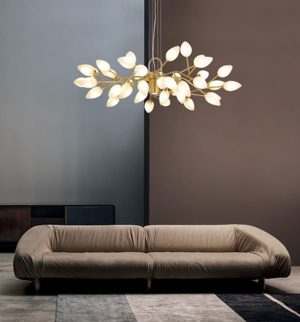 Lampu Gantung Ruang Tamu Kepribadian Seni Semua Lampu Tembaga Gaya Nordic Sederhana Kreatif Kamar Tidur Makan Lampu Kunang-kunang