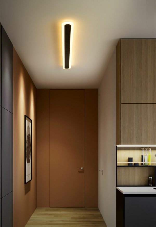 Lampu dinding garis lampu strip panjang lampu kamar tidur instalasi permukaan ruang komersial teras sederhana modern LED lampu samping tempat tidur dekoratif