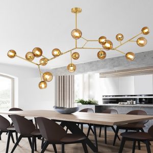 Lampu Gantung Atmosfir Villa Ruang Makan Ruang Tamu Tembaga