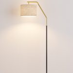 Lampu lantai ruang tamu American light luxury ins style modern minimalis Nordic bedroom net red vertical table lamp