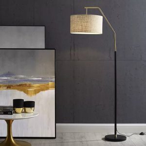 Lampu lantai ruang tamu style modern minimalis Nordic lampu meja vertikal merah bersih kamar tidur