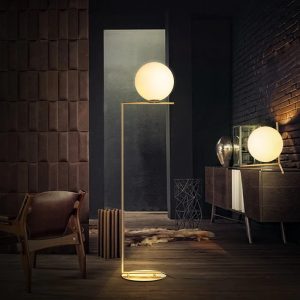 Lampu Lantai Minimalis Nordic Lampu Lantai Bola Bundar Modern Belajar Kamar Tidur Ruang Tamu