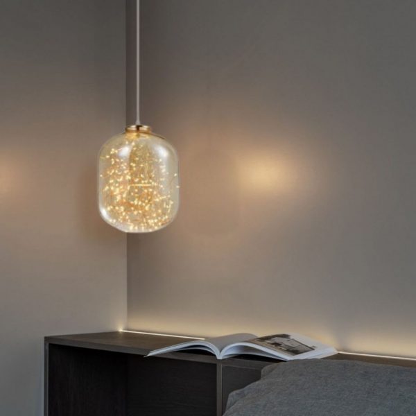 Lampu gantung kepala tunggal kaca kreatif retro gaya industri