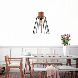 Lampu gantung pencahayaan sangkar besi kepribadian kafe toko pakaian