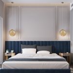 Lampu gantung kaca kepala tunggal desainer samping tempat tidur sofa
