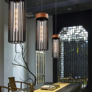Lampu gantung Nordic restoran gaya industri bar cafe kepribadian