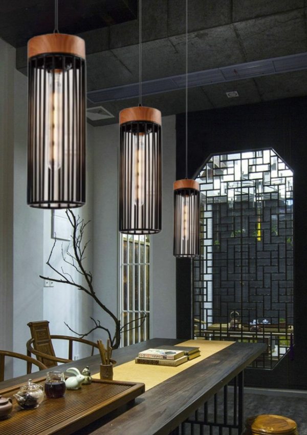 Lampu gantung Nordic restoran gaya industri bar cafe kepribadian