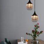 Lampu gantung kristal restoran minimalis Nordik