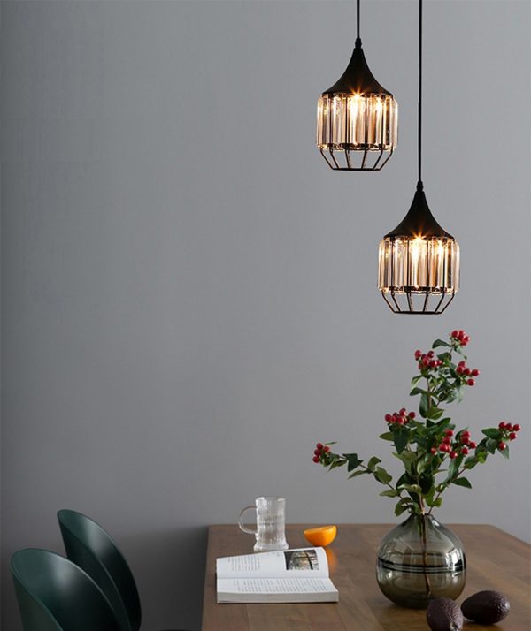 Lampu gantung kristal restoran minimalis Nordik