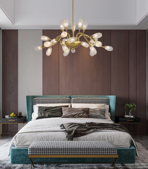Lampu Gantung Model Buah Emas Mewah Ruang Tamu Ruang Makan Kamar Tidur Desainer Modern