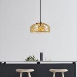 Nordic Minimalis Desainer Retro Gaya Industri Loteng Restoran Ruang Tamu Bar Samping Tempat Tidur Jaring Besi Kaca Lampu Gantung