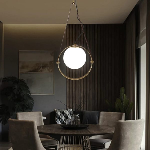 Lampu Gantung Bola KacaRestoran Nordik Modern Minimalis Mewah Cafe