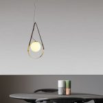 Lampu Gantung Pencahayaan Modern Minimalis Kamar Tidur Bola Kaca