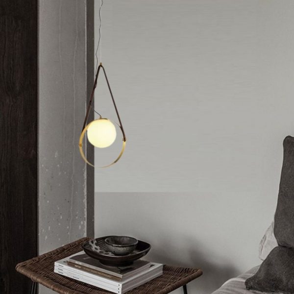 Lampu Gantung Pencahayaan Modern Minimalis Kamar Tidur Bola Kaca