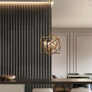 Lampu gantung gaya Amerika ruang tamu persegi kreatif minimalis kantor