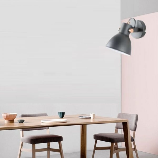 Lampu Dinding Logam Warna Abu-Abu Dekorasi Dinding Hotel