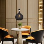 Lampu gantung warna hitam kreatif Nordic minimalis ruang makan pencahayaan lorong samping tempat tidur