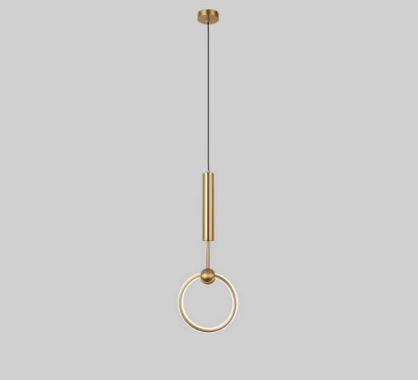 Lampu Gantung cincin kreatif Kamar tidur minimalis modern pencahayaan