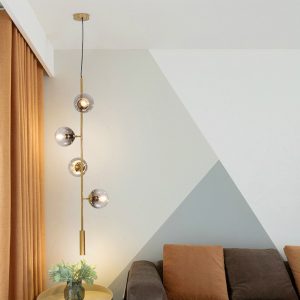 Lampu gantung restoran Nordik modern minimalis kacang ajaib cahaya