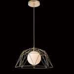 Lampu gantung bar makan berlian kawat besi retro desainer Nordik