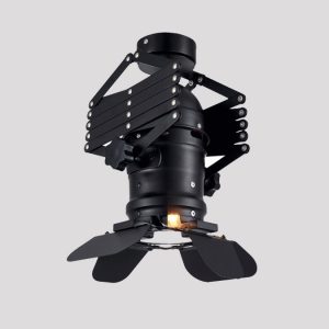 Lampu Gantung teleskopik sorot trek empat daun toko pakaian kantor